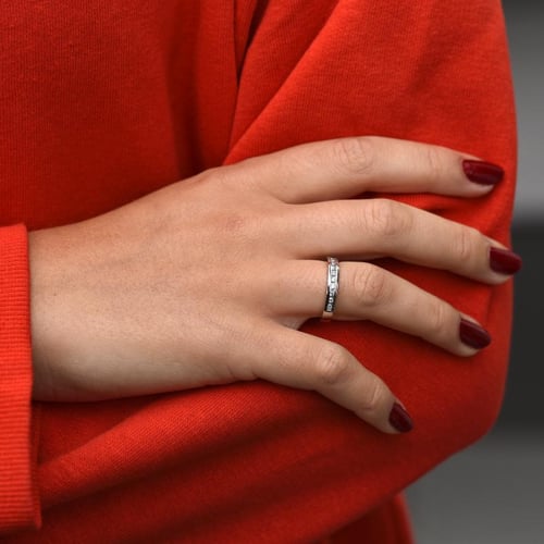 Memoryring mit Diamanten Nosian