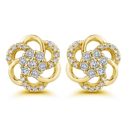 Diamantohrringe in Form von Blumen Belisario