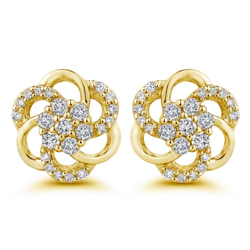 Diamantohrringe in Form von Blumen Belisario