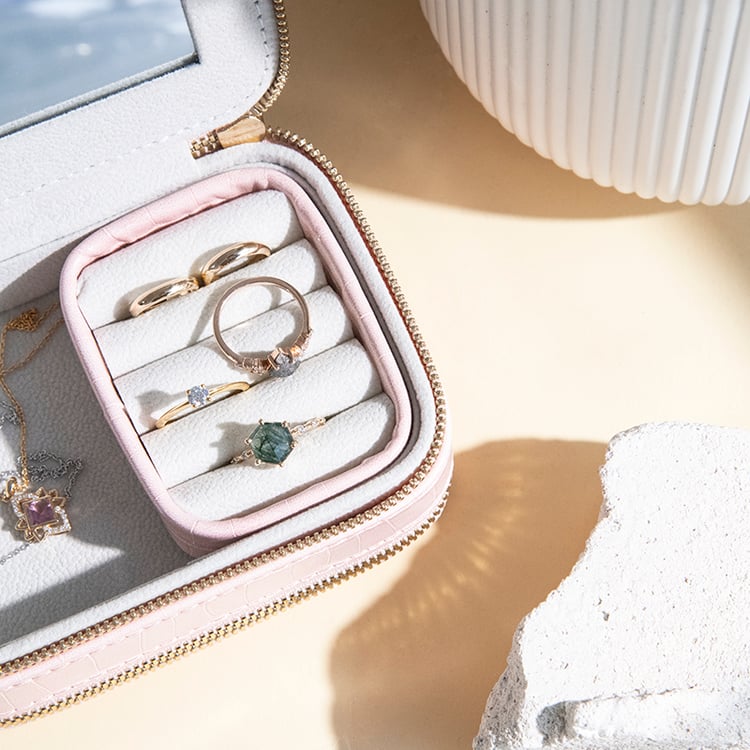 Rosa Reise-Schmuckschatulle Rio 113166