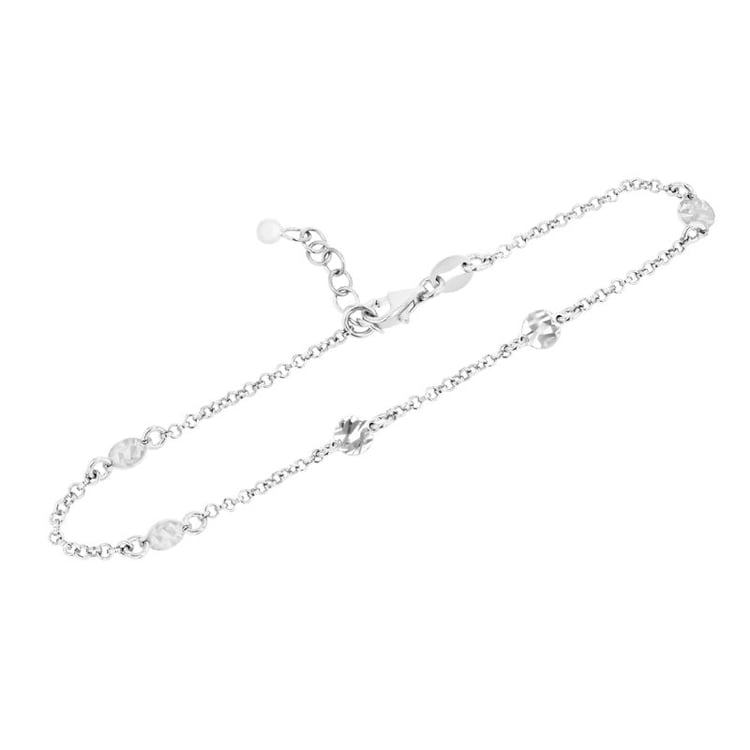 Silbernes Armband mit kleinen runden Plättchen Kaci