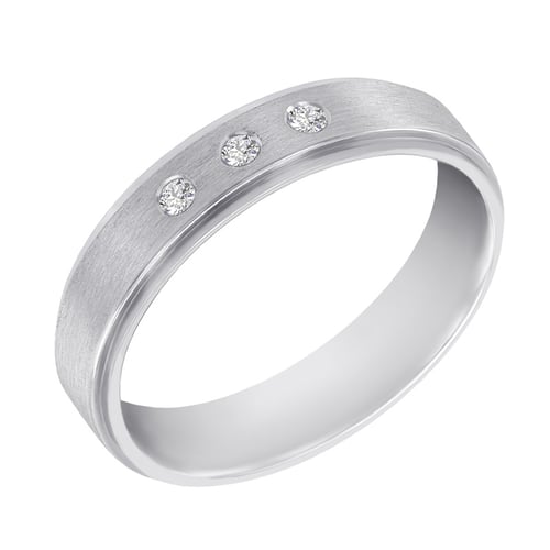 Trauringe aus Platin mit drei Diamanten Xoana