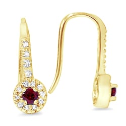 Diamantohrringe mit Rubinen Dhani