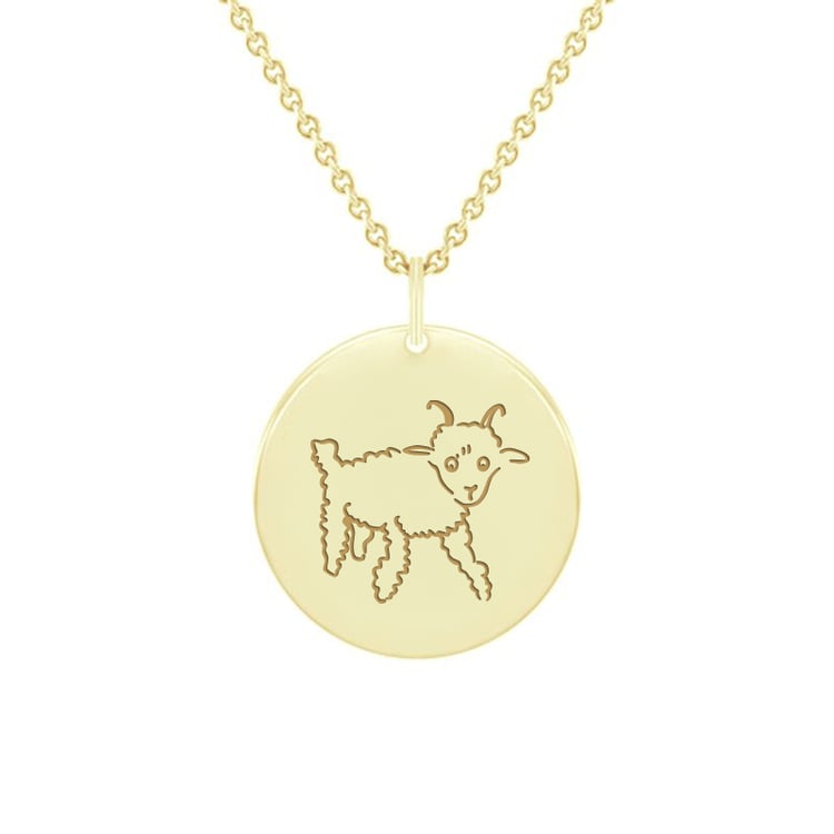 Silberner Anhänger mit der Gravur eines Lamms Der Kleine Prinz 138524