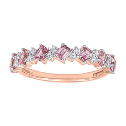 Half-Eternity-Ring aus Gold mit rosa Turmalinen und Diamanten Jamil