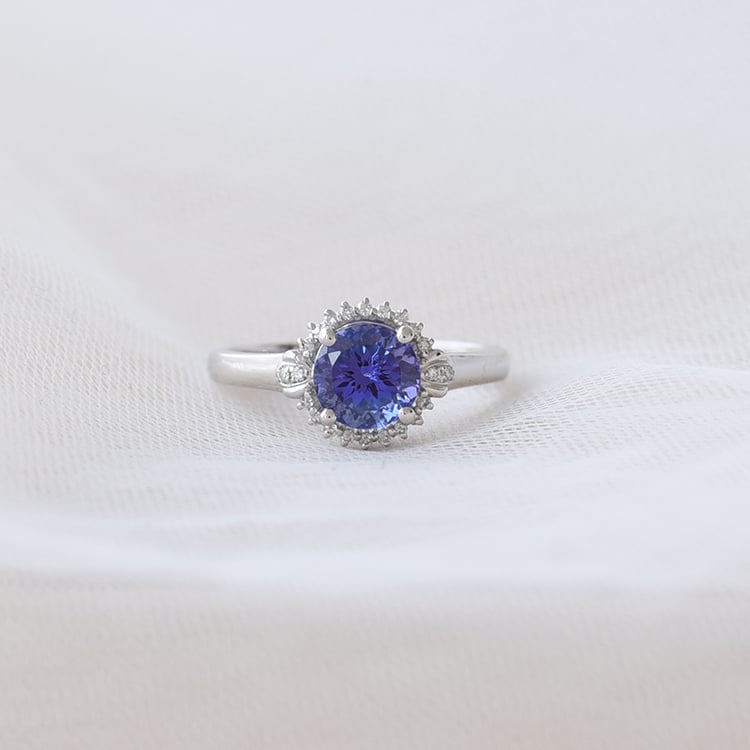 Goldring mit Tansanit und Diamanten Evly 67762