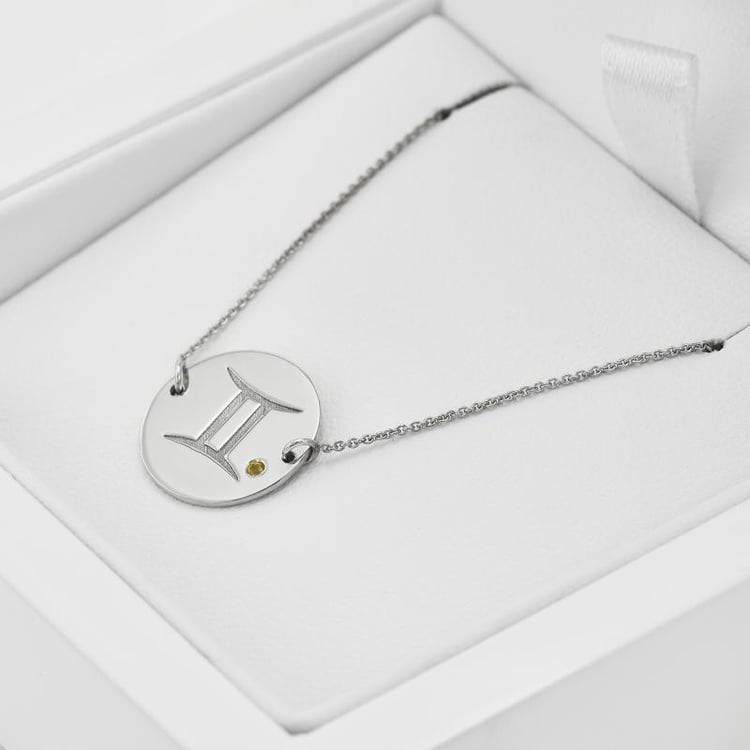 Armband mit Gravur und Citrin in Eppi-Grschenkbox 35296