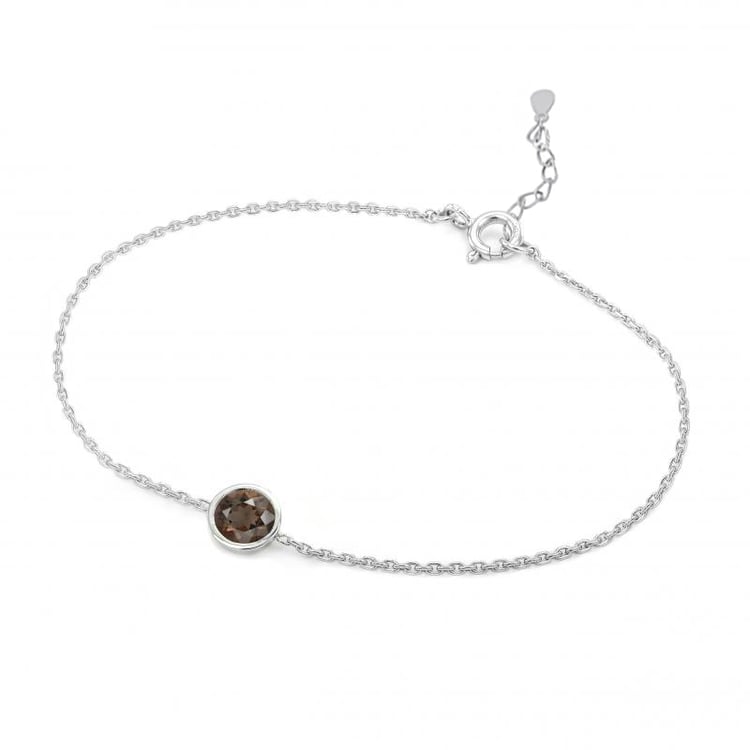 Silbernes Armband mit Rauchquarz Arleth