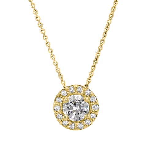 Halo-Anhänger mit Diamanten Vicky