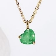 Halskette mit Lab Grown Smaragd in Herzform Marius