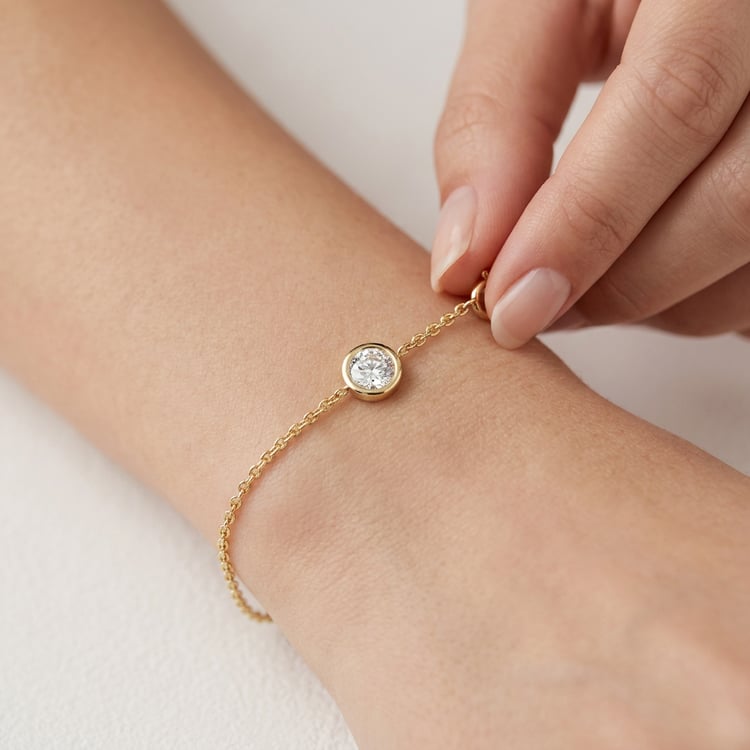 Silbernes Armband mit weißem Topas Arleth 169750
