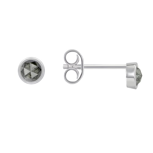 Goldene Ohrringe mit 0.52ct Salt and Pepper Diamanten Gledina