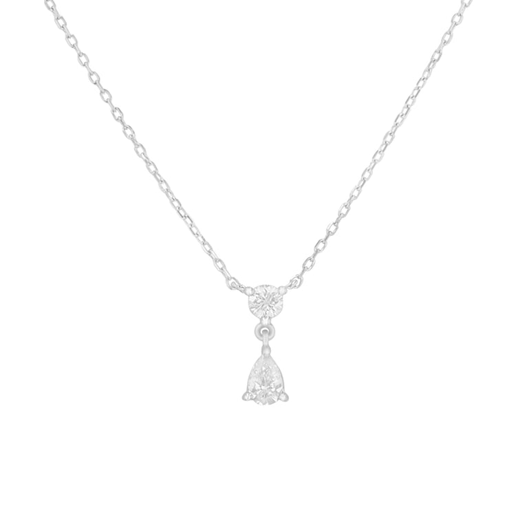 Elegante Kette mit einem Pear-Diamanten Diantha