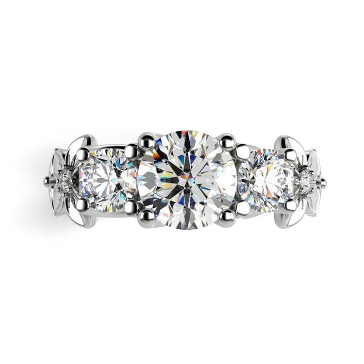 Blumen Moissanite Verlobungsring 22102