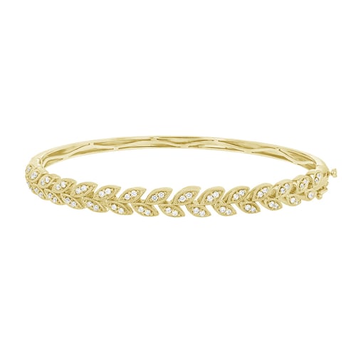 Silberner Armreif mit funkelnden Lab Grown Diamanten Ettore