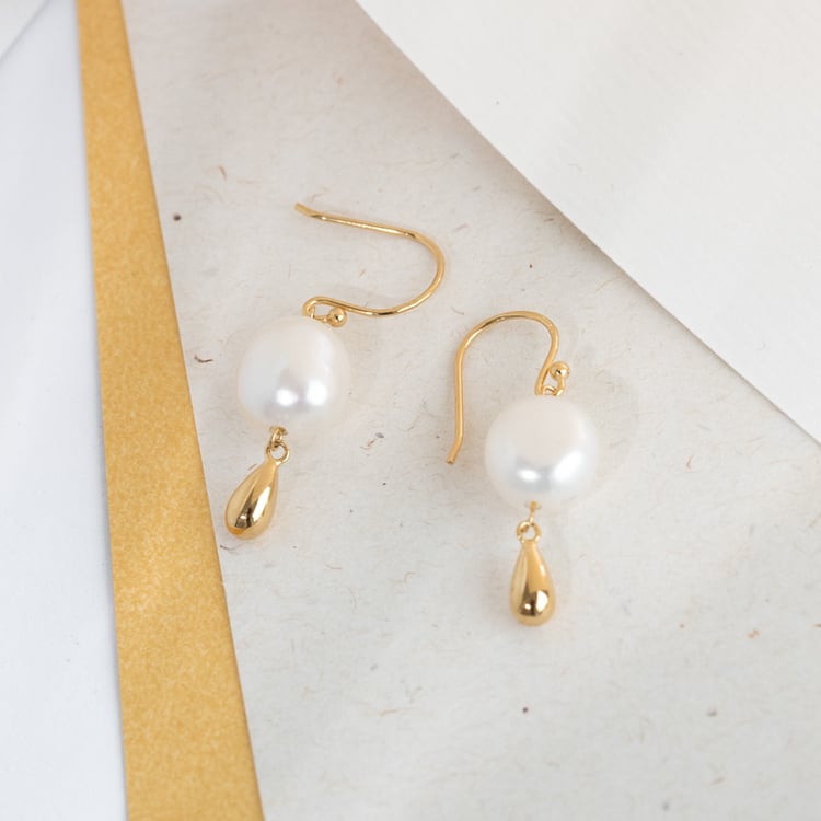 Vergoldete Perlenohrringe Jenifer 124536