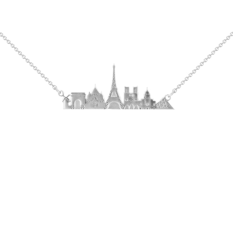 Silberne Kette und Anhänger Stadt Paris 107224