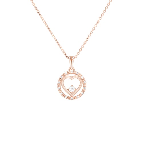 Romantischer Anhänger mit Diamanten Karoline