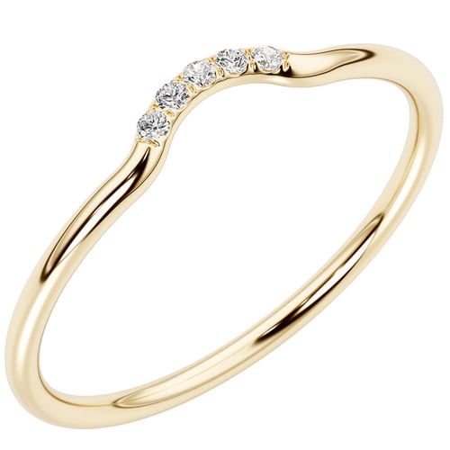 Diamantring mit rundem Ausschnitt Cole