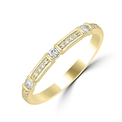 Eheringe aus einem Vintage-Ring mit Lab Grown Diamanten und einem Komfort-Ring Salome