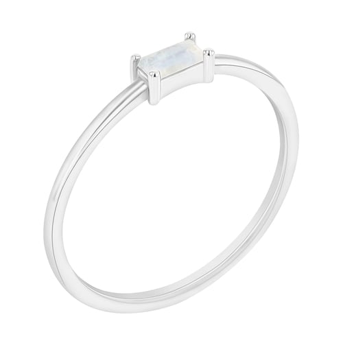 Ring mit Mondstein in Baguette-Form Koos