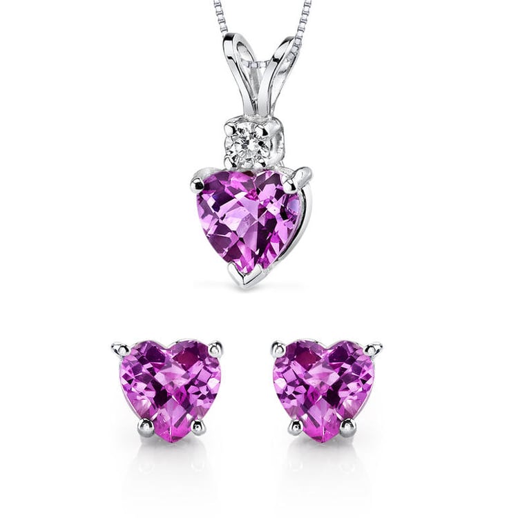 Goldene Kollektion mit rosa Saphiren und Diamant Letis