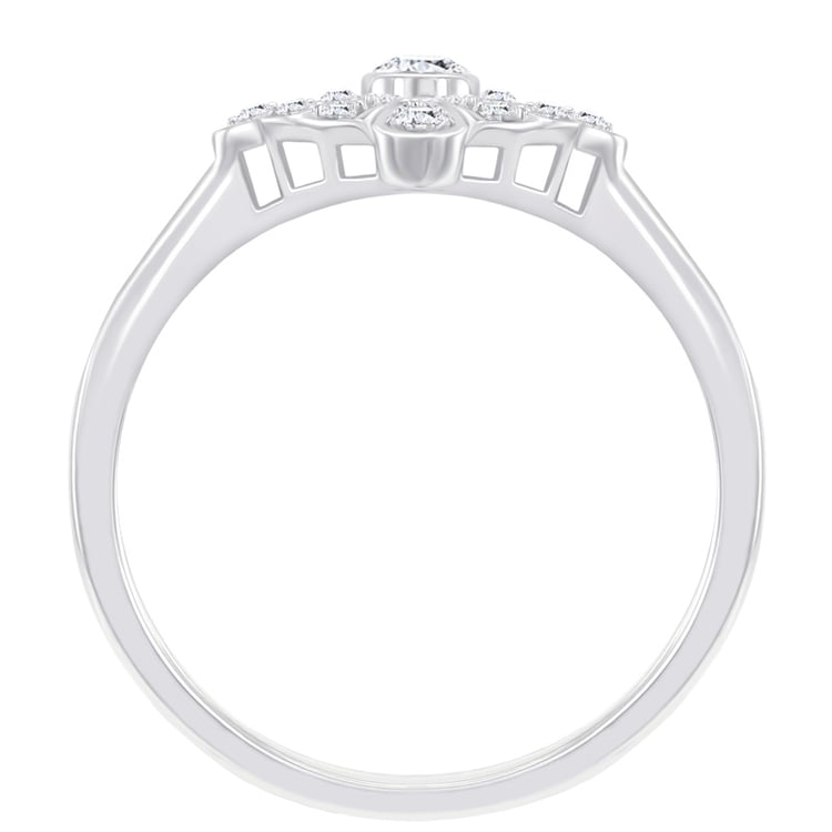 Goldring mit Diamantblüte Delit 43764