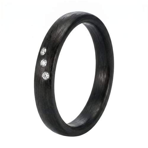 Eheringe aus Carbon mit Diamant Jennie