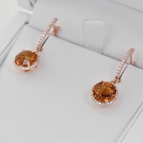 Ohrringe mit Citrinen und Diamanten Ciara