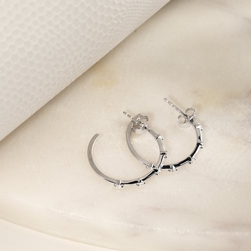 Runde Ohrringe mit Diamanten Garcia