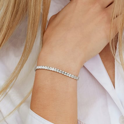 Goldenes Tennisarmband mit Lab Grown Diamanten Ida