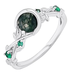 Bezaubernder Ring mit Moosachat Nikoleta