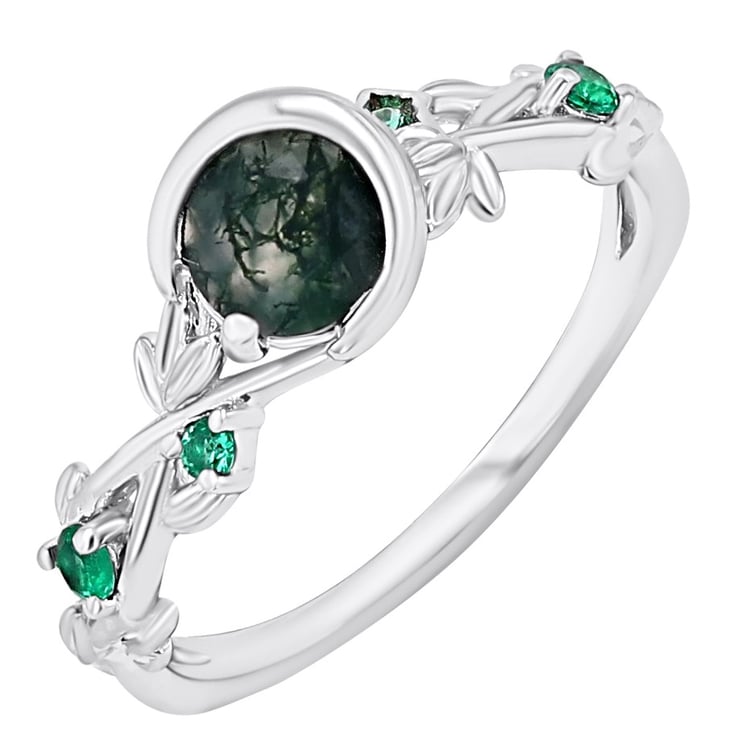 Bezaubernder Ring mit Moosachat Nikoleta 170848