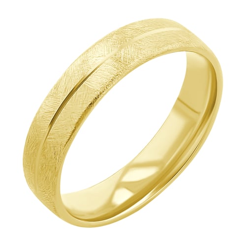 Goldene Eheringe mit gekratzter Oberfläche Alesha