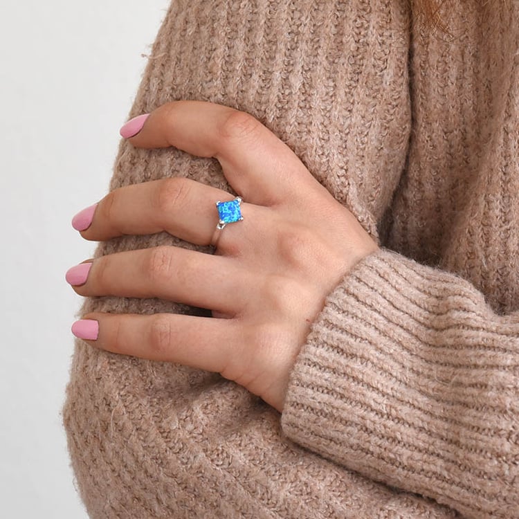 Ring aus Silber mit Opal 78516