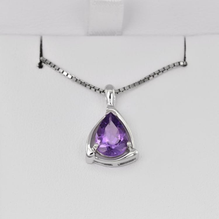Halskette aus Silber mit Amethyst 22637