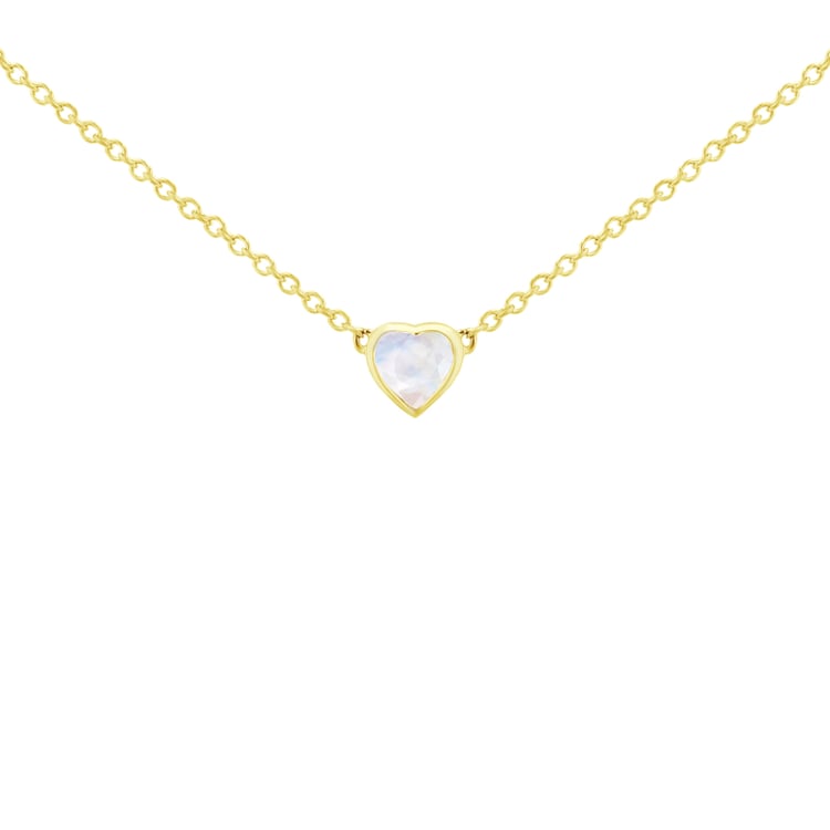 Halskette mit Mondstein in Herzform Davila 144786