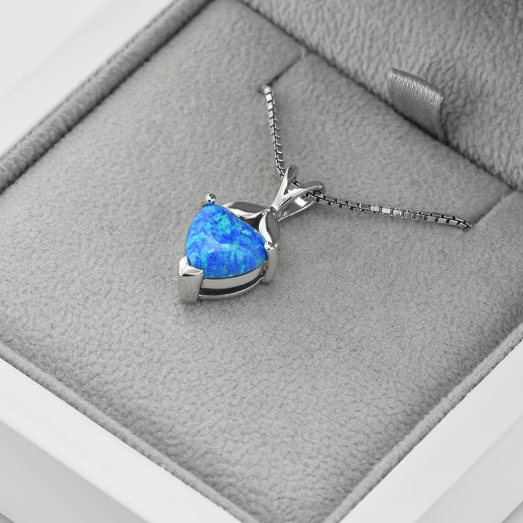 Silberner Opal Anhänger in Eppi-Geschenkbox 3977