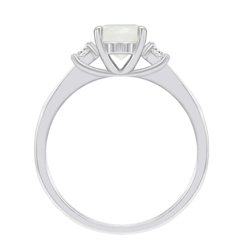 Goldring mit Mondstein und Moissanit Letty