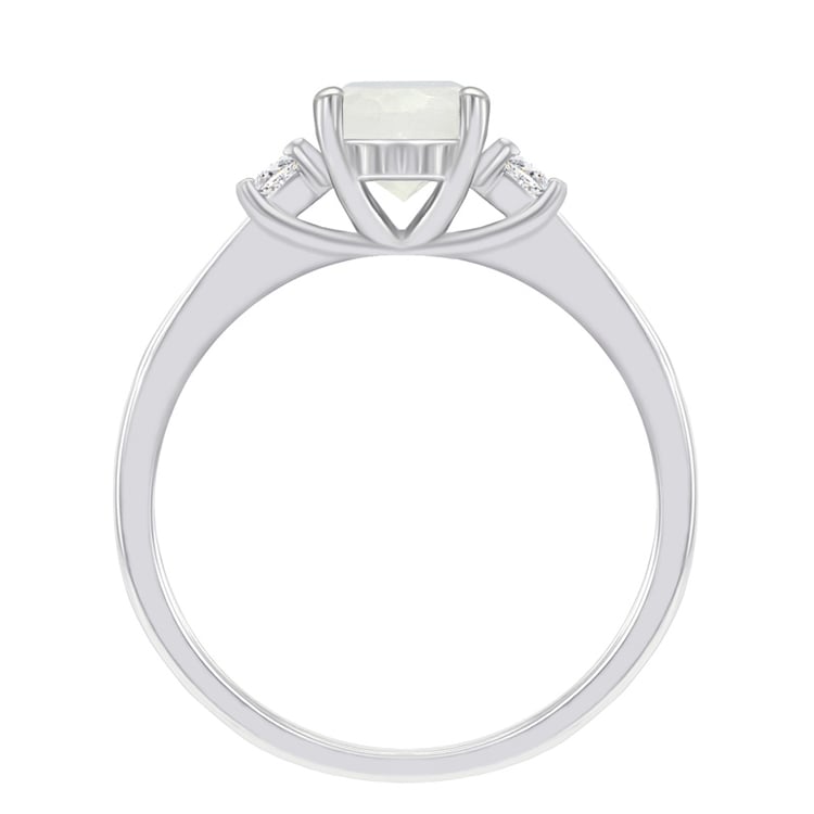 Goldring mit Mondstein und Moissanit Letty 51767