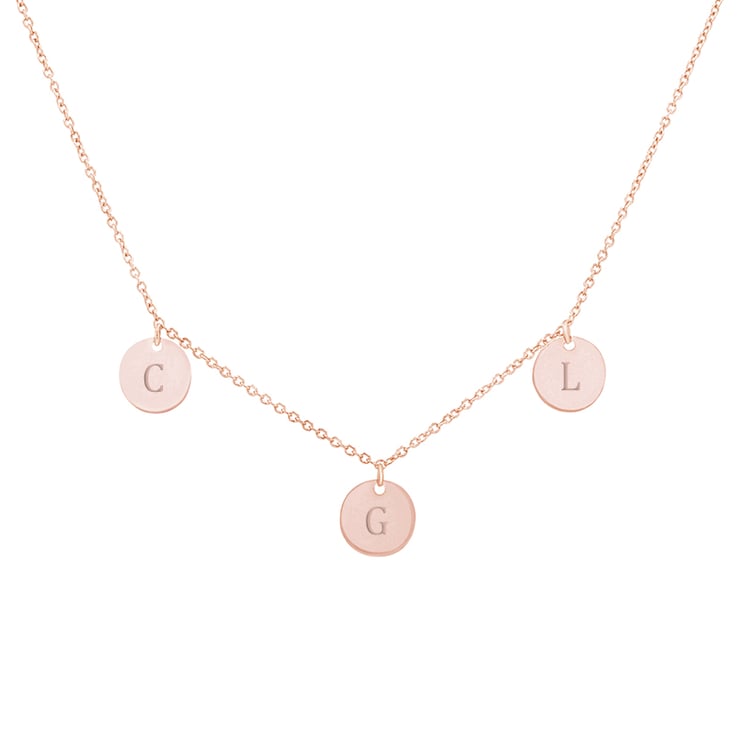 Silberne Kette mit kleinen runden Plättchen mit Gravur William 111540