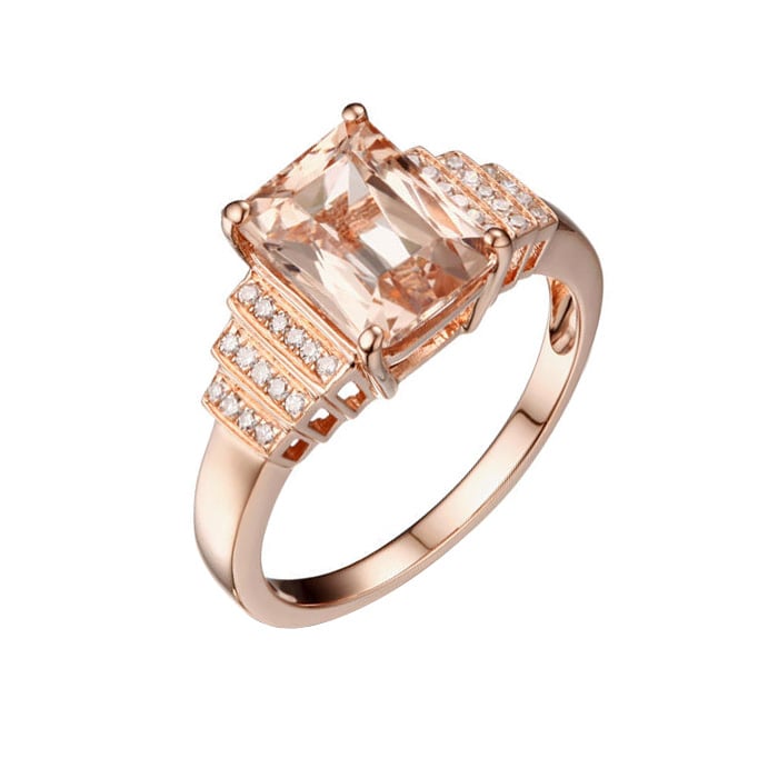 Ring mit Morganit aus Gold