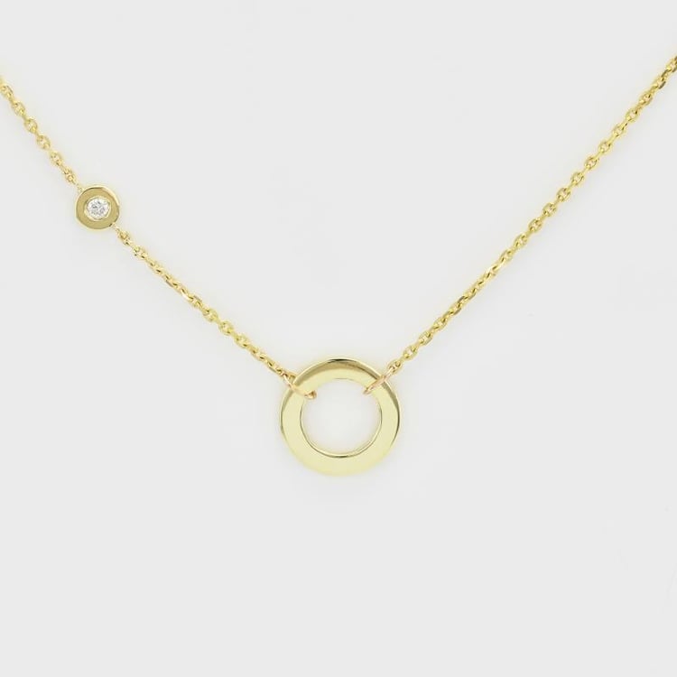 Moderne Halskette aus Gold mit Diamanten Emelda 18332