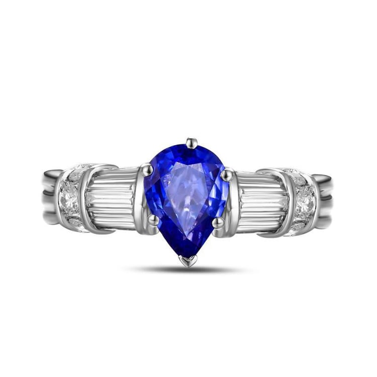 Tansanitring mit Diamanten 9867