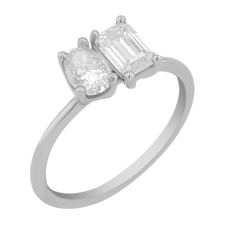 Toi et Moi Verlobungsring mit Moissaniten Luca 110322