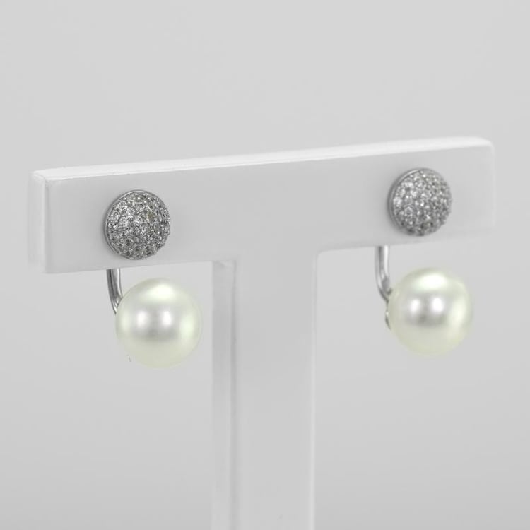 Silberohrringe mit Perle 50445