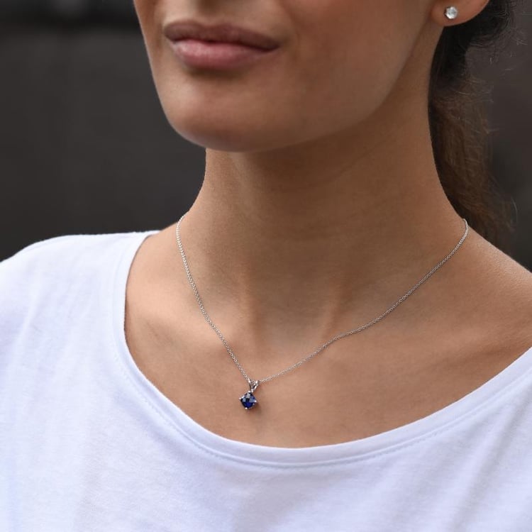 Saphir Kissenschliff als Anhänger 14786