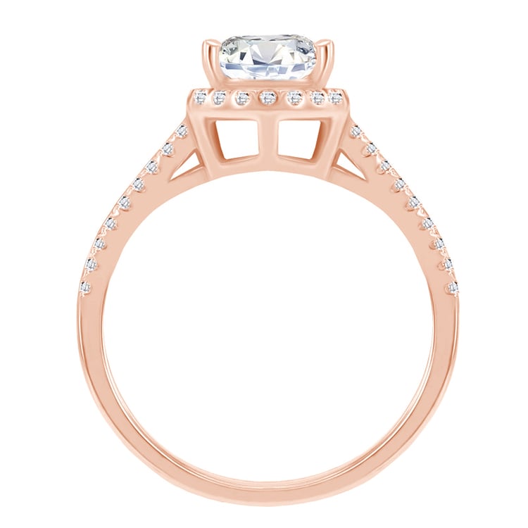 Rosegold Ring mit Diamanten im Tropfenschiff 37890