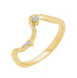 Ring in Wellenform mit Lab Grown Diamanten Lydie