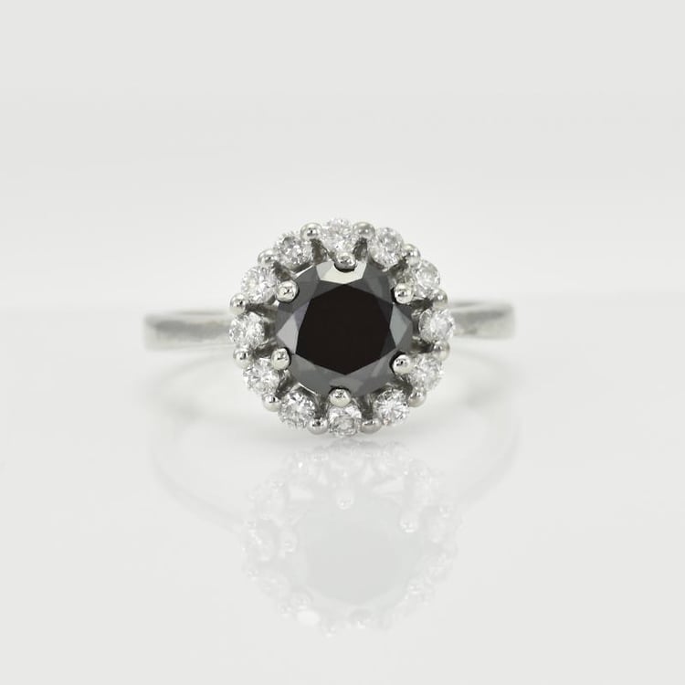 Ring mit schwarzem Diamant 15463